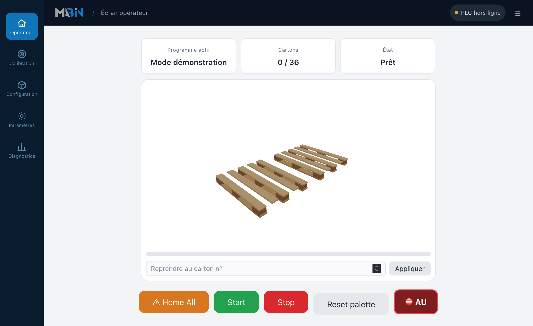 Démonstration de l'interface MAB-PAL
